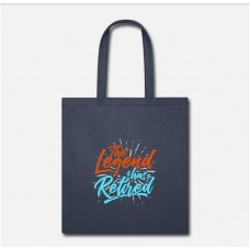 The Legend Has Retired Navy Tote Bag